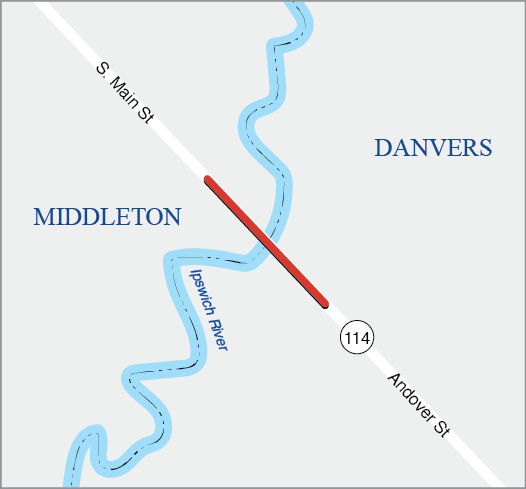 Danvers and Middleton: Bridge Replacement, D-03-009=M-20-005, Andover Street (SR 114) over Ipswich River